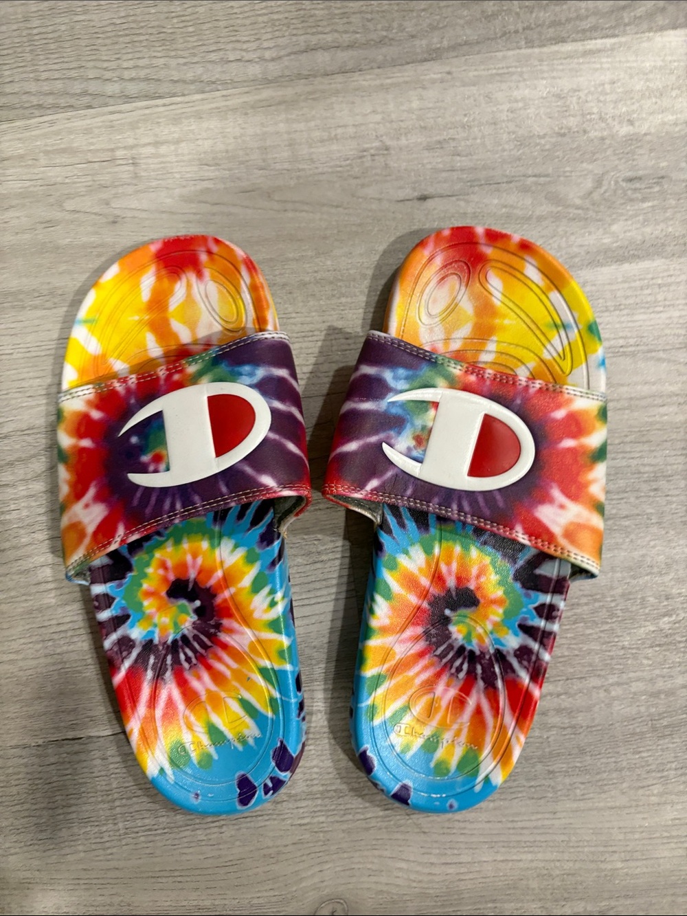 Champion Tie-Dye Slide Sandals - Rainbow